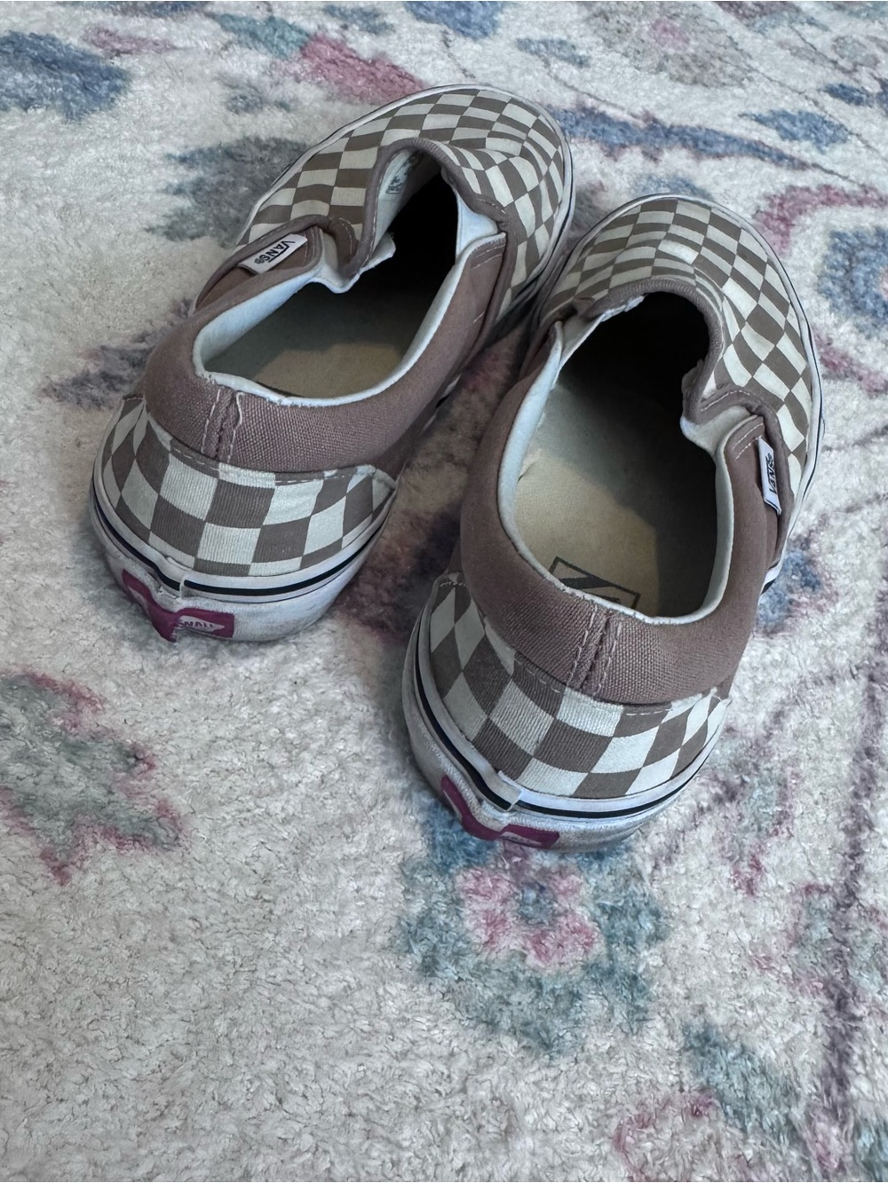 Vans Slip-On Checkerboard Brown and Cream - Picture 3 of 4